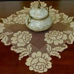 Салфетка с розами