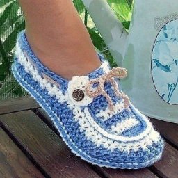 Тапочки-кеды, вяжем крючком