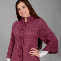 Красивый жакет лицевой гладью