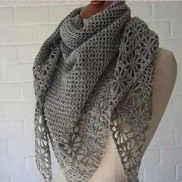 Симпатичная шаль крючком