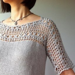 Стильная туника в смешанной технике