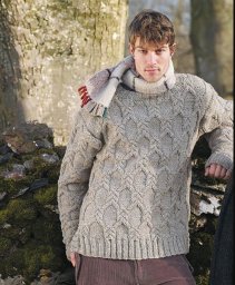 Мужской свитер спицами