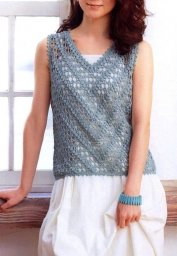 Голубой топ крючком: как создать стильный и уютный образ для женщин