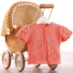 Жакет с рельефным узором для девочки, вяжем спицами