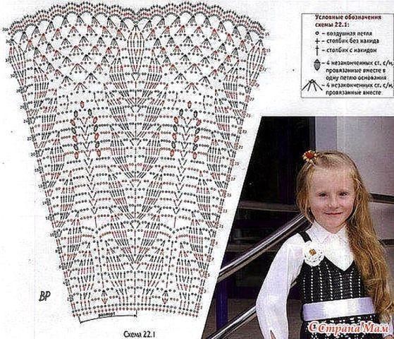 Детское платье, вяжем крючком