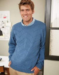 Мужской джемпер с узором «зигзаг/шеврон»