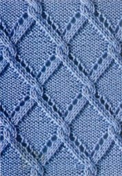 Интересный узор со схемкой для вязания спицами