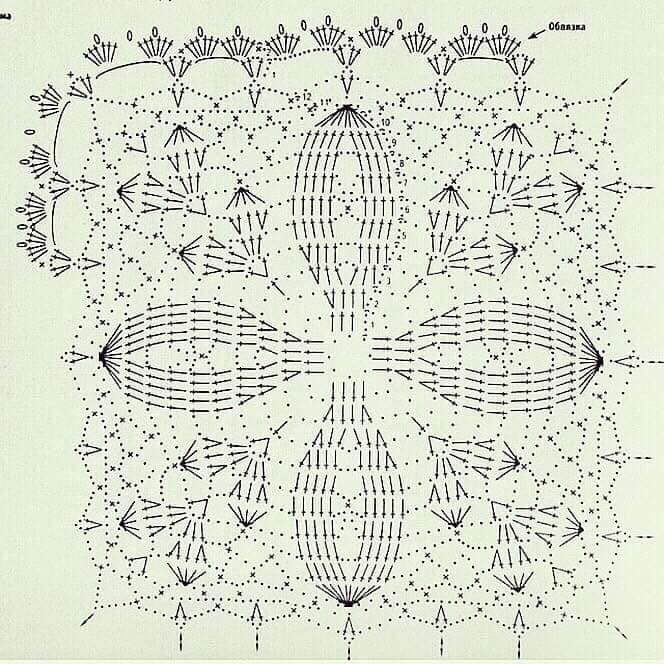 Красивый ажурный мотив для любителей вязать крючком