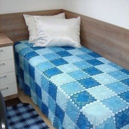 Бабушкин квадрат и плед из него