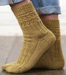 Вязаные носки «Гречиха» от дизайнера Caroline Birkett