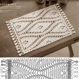 Прямоугольная салфетка крючком