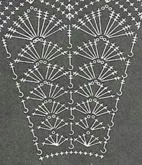 Схема основного узора для платья крючком