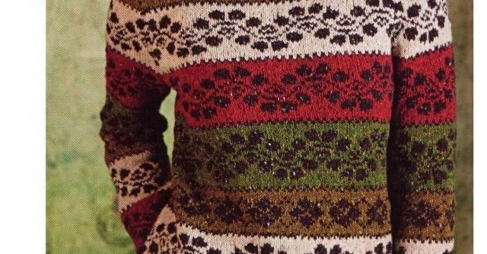 Схема жаккардового узора для свитера 0