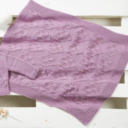 Ажурный узор спицами для покрывала