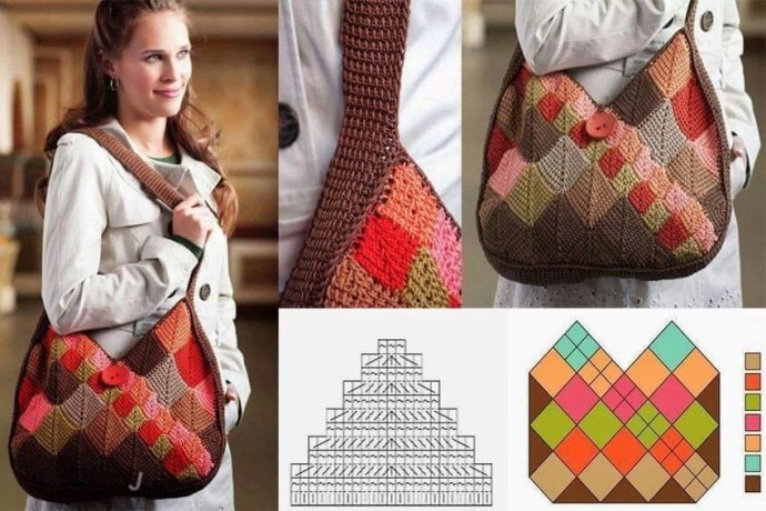 Идея для удобной вязаной сумочки