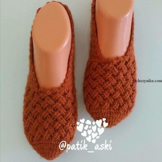 Тапочки крючком. МК