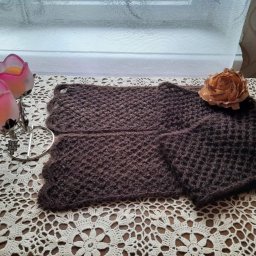 Теплый шарф крючком