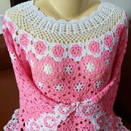 Мотив для кофточки крючком