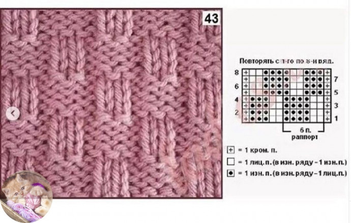 Ηocoчки c узopoм "плетёнка"