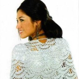 Простая шаль крючком