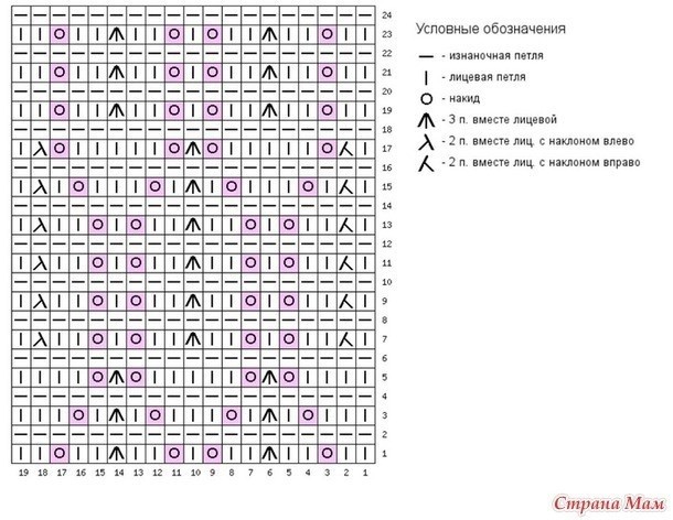 Топ "Марокко", вяжем  спицами