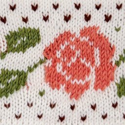 Узор "Роза", вяжем спицами