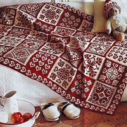 Яркий плед мотивами