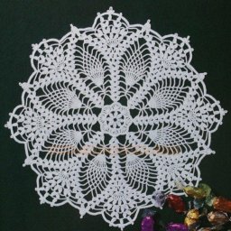 Красивая круглая салфетка крючком