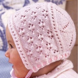 Летняя шапочка для грудничка, вяжем спицами
