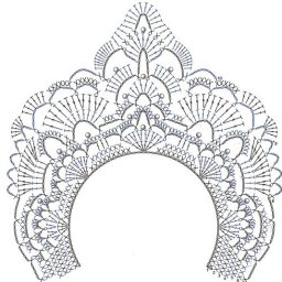 Схема для вязаной короны или кокошника