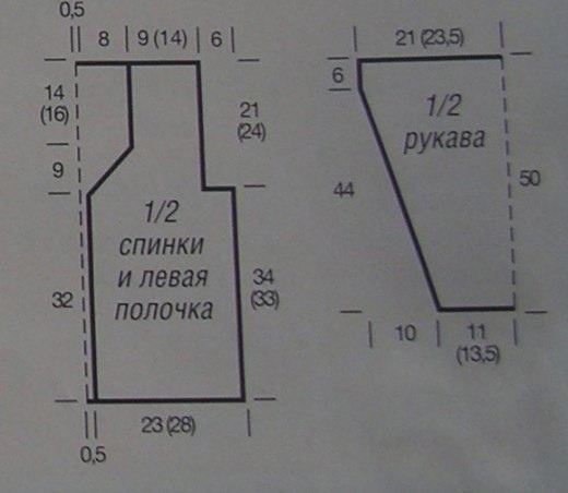 Узор для ажурной туники крючком