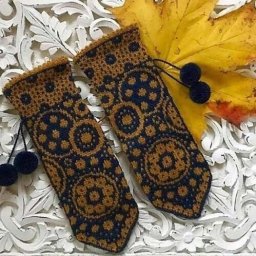 Жаккардовые варежки спицами