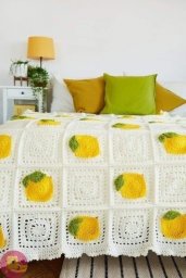 ​Плед из мотивов, связанный крючком — уют с характером