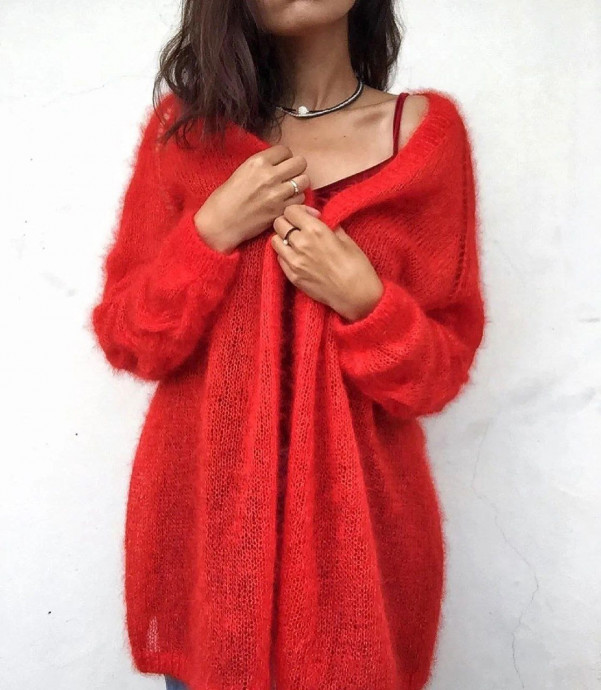 Кардиган из мохера на шелке