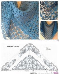 Косынки-бактусы, вяжем крючком