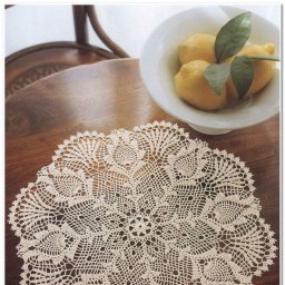 Салфетка с узором "Ананас", вяжем крючком