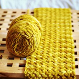 Шарф, вязаный спицами,  "Зыбучие пески"