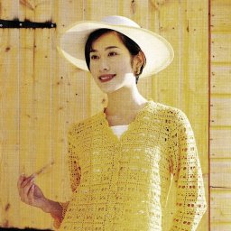 Горчичный кардиган крючком