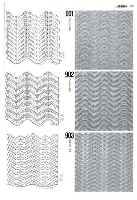 Интересные узоры крючком