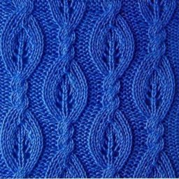 Интересный узор спицами "Листья в косах"