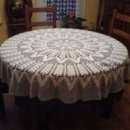 Круглая скатерть крючком
