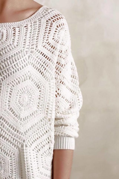 Мотив для стильного пуловера