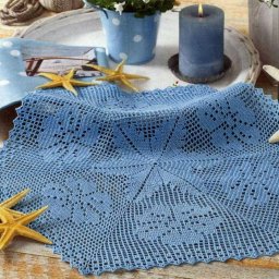 Салфетка в технике филейного вязания