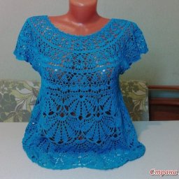 Синий топ-туника