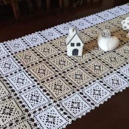 Скатерть из мотивов, вяжем крючком