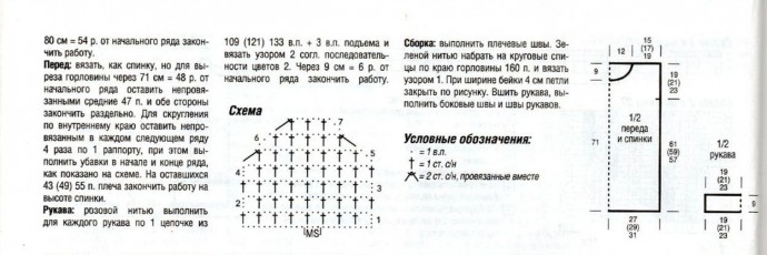 Туника из шелка. Вязание крючком Туника из шелка. Вязание крючком