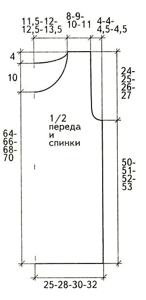 Туника платочной вязкой Туника платочной вязкой
