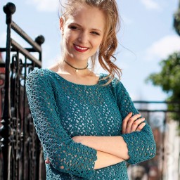 Ажурный шелковый джемпер