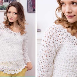 Вяжем ажурный джемпер