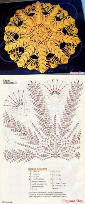 Подборка схем для вязаных салфеток